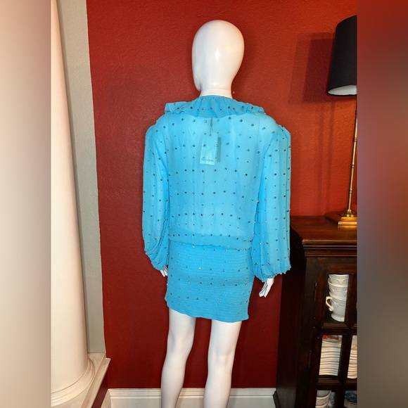 NWT Retrofête- The Lennon Dress in Color Blue Atoll. Size M - Picture 6 of 12